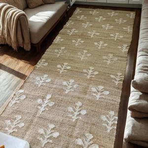 Tapis Kilim en jute et coton à tissage plat Tapis artisanal fait à la main avec des motifs tribaux traditionnels d'Inde - Product Image 5