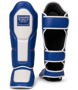 Durable Professional MMA Equipment Padded Adjustable <b>Shin</b> <b>Guards</b> Instep Protection Leg <b>Guards</b> <b>Kickboxing</b>/MMA Training Sparring - Product Image 1