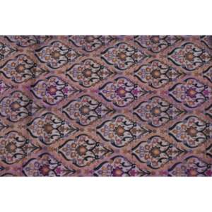 Tela de Damasco Floral 100% Seda - Bordado Morado Sólido de 44 Pulgadas de Ancho por Yarda - Product Image 4