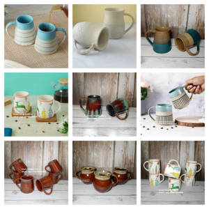 Tasse à thé en céramique à double paroi avec couvercle | Infuseur à thé en grès isolé pour thé en vrac - Product Image 5