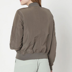 <b>Women</b> Casual Flight <b>Jacket</b> <b>Lightweight</b> Bomber Coat Fashion Streetwear Custom Logo OEM Wholesale Supplier - Product Image 2