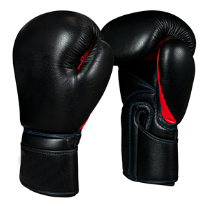 Gants de boxe pour le kick-boxing et le Muay Thai, gants d'entraînement professionnels avec fermeture à boucle et crochet, % cuir véritable - Product Image 5