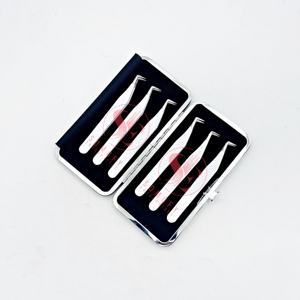 แหนบถอนขนตาสแตนเลสดีไซน์รูปหัวใจแบบมืออาชีพคุณภาพสูงทนทานมุม90องศา10มม. ปลายเรียบแข็งแรง - Product Image 2