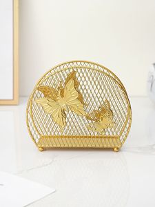 Porta Servilletas de Metal con Diseño de Mariposa Dorada de Lujo, Organizador de Servilletas Decorativo para Mesa de Comedor - Product Image 5