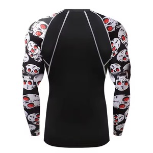 เสื้อรัดกล้ามเนื้อแขนยาว MMA คุณภาพดีที่สุด แบบเรียบ สำหรับผู้ชาย ทรงปกติ - Product Image 2