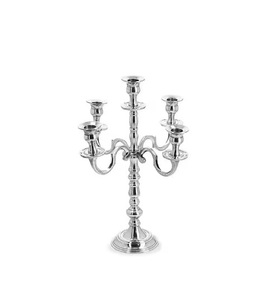 <b>Candelabra</b> Arm Silver Plated <b>Candelabras</b> for Sale 5 Light Silver Candle Stand Modern Luxury Brass Gold Metal - Product Image 1