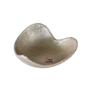 Cuenco para servir con forma de corazón de aluminio y metal con acabado plateado de alta calidad para restaurante y bar de hotel - Product Image 1