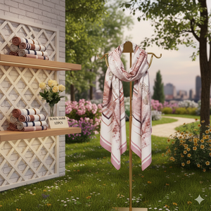 ผ้าพันคอขนนกดอกกุหลาบสมัยใหม่ |   ผ้าพันตัวน้ำหนักเบาสีชมพูพาสเทลโทนเทาอ่อน |   ผ้าคลุมไหล่ลายหลากหลายแบบ สวยหรู ใส่ได้ทั้งแบบเป็นทางการและลำลอง - Product Image 3