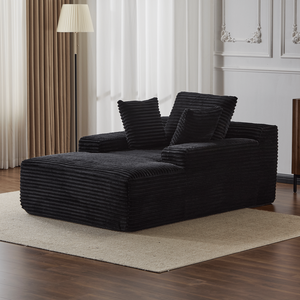 Doppia Chaise-Chaise-Lounge da interni imbottiti sovradimensionati con cuccette divano letto di lusso divano letto in velluto a coste sedia da lettura per - Product Image 1