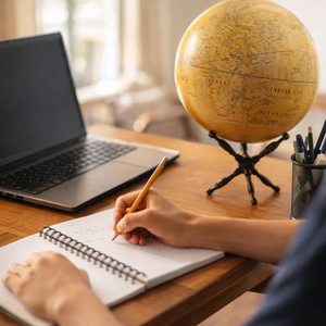 Escritorio Ejecutivo Grande con Globo Terráqueo, Mapa del Mundo Detallado y Colorido | Construcción de Aluminio y Plástico | Globo Terráqueo Educativo para Oficina, Hogar y Mesa de Estudio - Product Image 5