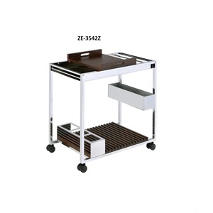 Chariot de rangement de cuisine moderne en métal fait main avec cadre en acier robuste, étagères multi-niveaux spacieuses et robustes - Product Image 1