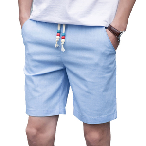 Pantalones Cortos de Verano para Hombre, Estilo Vintage, Corte Regular, Venta al por Mayor, de Lona, Poliéster/Algodón, Cintura Elástica Media, Secado Rápido, Transpirables, Estampados - Product Image 3