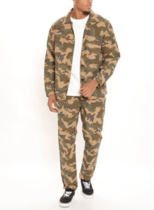 Nouvel ensemble de survêtement camouflage pour homme, 2 pièces, coupe ajustée, sweat à capuche et pantalon de jogging, personnalisable avec logo - Product Image 5