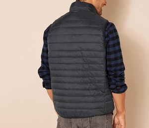 Hot Sell Custom LOGO Zipper Winter Puffer Vest <b>Jacket</b> <b>Men</b> Quilted Hood <b>Utility</b> Puffer <b>Jacket</b> Vest - Product Image 4