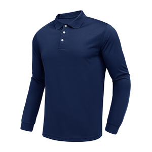 Nouveau Polo Homme Tendance Coupe Ample Décontractée Design Uni Respirant Manches Longues Slim Fit Couleur Unie Doux Qualité Usine - Product Image 1