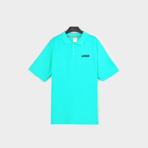 Blue <b>Turquoise</b> <b>Men's</b> Formal Short Sleeve for T-<b>Shirt</b> Comfortable Breathable Anti-Wrinkle Custom Design Pure Organic Cotton - Product Image 1