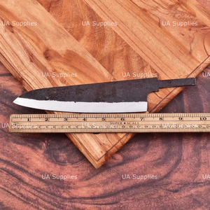 Cuchillos al por mayor UA Supplies: Cuchillos de hoja fija de grado industrial con punta caída, acero de alto carbono, mango de madera, 8 pulgadas de largo total. - Product Image 2
