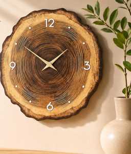Reloj Silencioso de Madera Natural, Decoración Rústica de Pared Estilo Granja, Diseño Minimalista de Bambú - Product Image 4