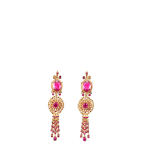Fashion Earrings with Ruby Kemp Stones - Product Image 2