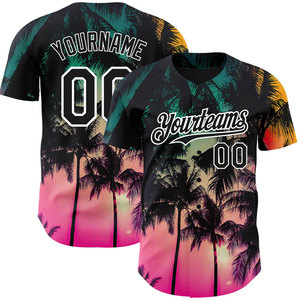 เสื้อเบสบอลแบบซับลิเมชั่นโลโก้สั่งทำ ผ้าโพลีเอสเตอร์ 100% เสื้อซอฟต์บอลเปล่า เสื้อยืดเบสบอลติดกระดุมเต็มตัว - Product Image 4