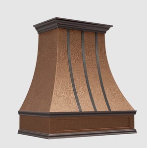 Hotte aspirante de luxe en cuivre avec filtre à déflecteur, à montage au plafond, ventilée, pour usage domestique - Product Image 3