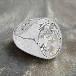 Anillo de Plata para Hombre con Cristal y Circonita Cúbica, Estilo Art Palace, Plata de Ley 925, Gema Clásica, Accesorio de Moda - Product Image 3