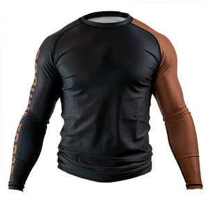 Maillot de compression MMA pour hommes, Rash Guard BJJ, logo personnalisé, fabricant OEM - Product Image 2