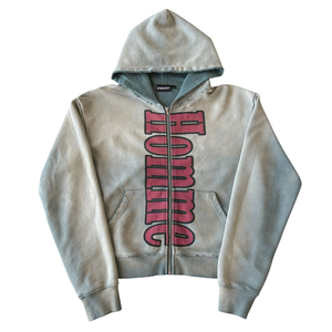 Sudadera con Capucha para Hombre, Estilo Urbano 2026, con Bordado, Patchwork, Relieve y Apliques, Efecto Monkey Acid Wash, 100% Algodón Felpa, Otoño - Product Image 1