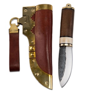 Cuchillo Vikingo Birka Medieval de Alta Calidad, Forjado a Mano, Acero con Alto Contenido de Carbono, Mango de Madera, Multifuncional, DIY, OEM, ODM - Product Image 3