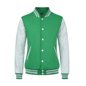 Chaqueta Varsity Gris Unisex con Botones Blancos, Cuello Alto, Corte Regular, Ropa Casual de Invierno, Lana/Poliéster, Logotipo Frontal - Product Image 6