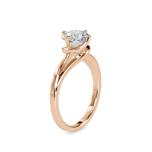 Round Brilliant Cut Moissanite Diamond <b>Split</b> Shank Bypass Is An Ideal Classic Gift For Modern Women <b>Ring</b> - Product Image 4