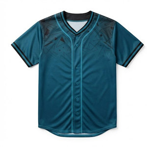 Uniforme Clásico de Béisbol con Diseño de Botones en la Parte Delantera, Tela de Poliéster, Impresión Personalizada de Nombre y Número para Uso en Partidos - Product Image 1