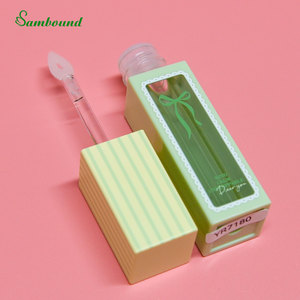 Wholesale Custom Empty Lip Gloss Tubes With <b>Brush</b> <b>Round</b> Modern Lip Gloss Tube Square-Shaped See Through And Reflective Tubes - Product Image 1