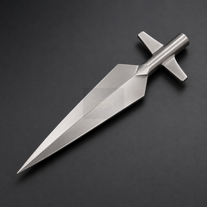 Pointe de lance médiévale viking Dark Hammer Art, forgée à la main en acier à haute teneur en carbone, forme de feuille effilée, grande taille, finition polie, avec aile, idéale pour - Product Image 3