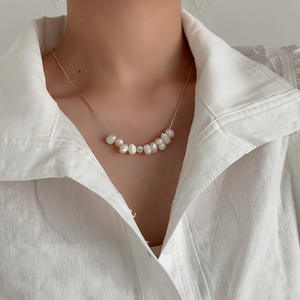 Collar de Perlas de Agua Dulce Natural con Diseño Coreano, Estilo Simple, Temperamento Femenino, Personalizado, Sonrisa, Influencer de Internet - Product Image 4