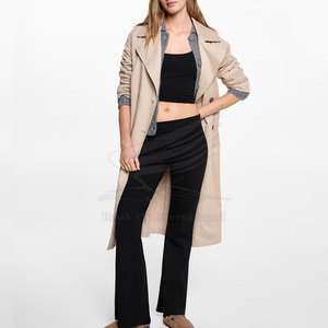 Legging évasé pour femme, fabriqué en usine, best-seller, vêtements de yoga et de fitness, personnalisé, uni, mi-long, respirant, écologique, en Spandex/Polyester - Product Image 2