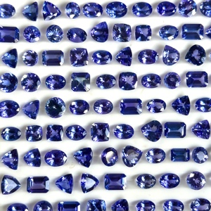 Wholesale Natural Blue Tanzanite <b>Round</b> Trillion Oval Heart Cut Flawless Loupe Clean IGI Certified Faceted Loose Gemstones 7-12mm - Product Image 1