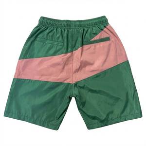 RTS Trending Custom Logo Green Men's Nylon <b>Wind</b> <b>Breaker</b> Pink Panel With Pants Sets For Summer Windproof Streetwear Zipper Jacket - Product Image 5