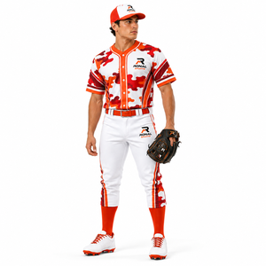 Baseball Uniform New Arrival High Quality Custom Made Short Sleeve Front Logo Baseball & Softball Wear 100% Polyester - Product Image 3