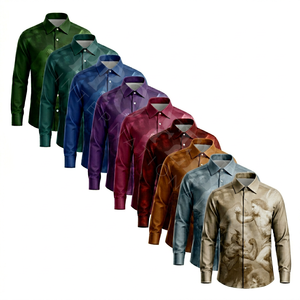 Chemises habillées à manches courtes avec boutons, imprimées sur mesure, design graphique unique et tendance, prix de gros abordable - Product Image 1