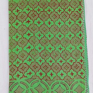 Indian Handblock Printed Floral Strapless One-piece Cotton <b>Sarong</b> Women's Plus Size Breathable Eco-Friendly Beachwear - Product Image 2