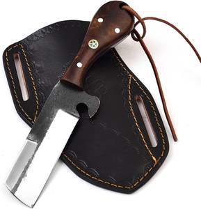 Cuchillo de caza profesional de 8 pulgadas, forjado a mano, de espiga completa, de acero al carbono 1095, afilado como una navaja, para vaqueros, ranchos, caza al aire libre y estilo occidental. - Product Image 1