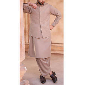 Vêtements islamiques pour hommes, shalwar kameez brodé pour hommes, shalwar kameez pakistanais fabriqué en 2026, vente en gros de bandhgala - Product Image 1