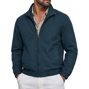 <b>Men</b>’s <b>Lightweight</b> Bomber <b>Jacket</b>, Casual Zip-Up Windbreaker, Stand Collar Fall <b>Jacket</b> for Outdoor and Everyday Wear - Product Image 6
