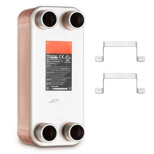 Scambiatore di calore a piastre brasate 5x12 pollici, 30 piastre in rame/acciaio inossidabile 316L, nuovo scambiatore acqua-acqua, compatibilità con olio FL - Product Image 1