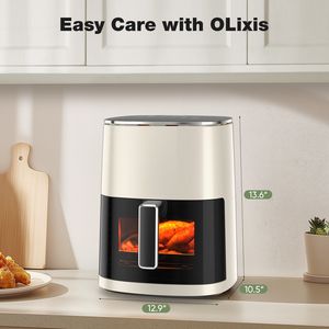 Friggitrice ad Aria da 6 Litri con Funzionalità 12-in-1: Friggitrice ad Aria, Arrosto, Riscaldamento, Disidratazione, Cottura al Forno, Cottura a Vapore a 400°F, Display con Finestra Quadrata - Product Image 2
