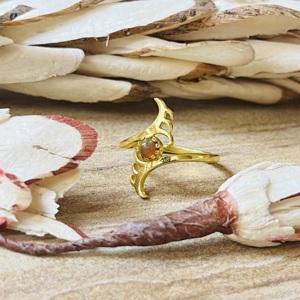 Premium Look <b>Tree</b> <b>Branch</b> Ring Boho Abstract Opal Brass Ring 18k Gold Plated Minimal Statement Nature Tribal Wholesale Ring - Product Image 5
