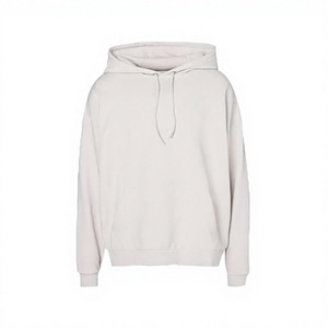 Sweat-shirt à capuche unisexe surdimensionné, couleur unie, coton French Terry, décontracté, pour l'automne, coupe classique, avec poche - Product Image 1