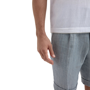 T-shirt pour homme à manches courtes, col rond, 100% coton, coupe classique, jersey tricoté avec motif, respirant, 180g - Product Image 3