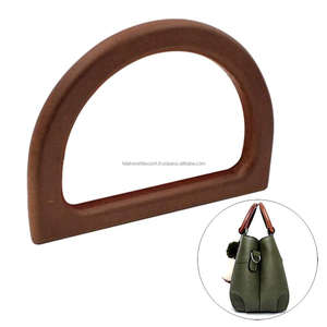 Wholesale Bag Frame Hanger Type Wood Bamboo <b>Handle</b> for Handmade <b>Handbag</b> DIY Tote Bag <b>Handle</b> Making By FWE - Product Image 1